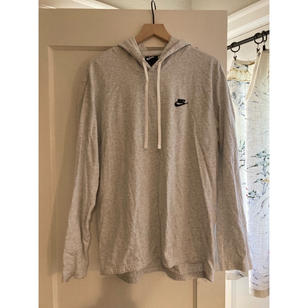 Nike Men’s White T Shirt Hoodie (XL)